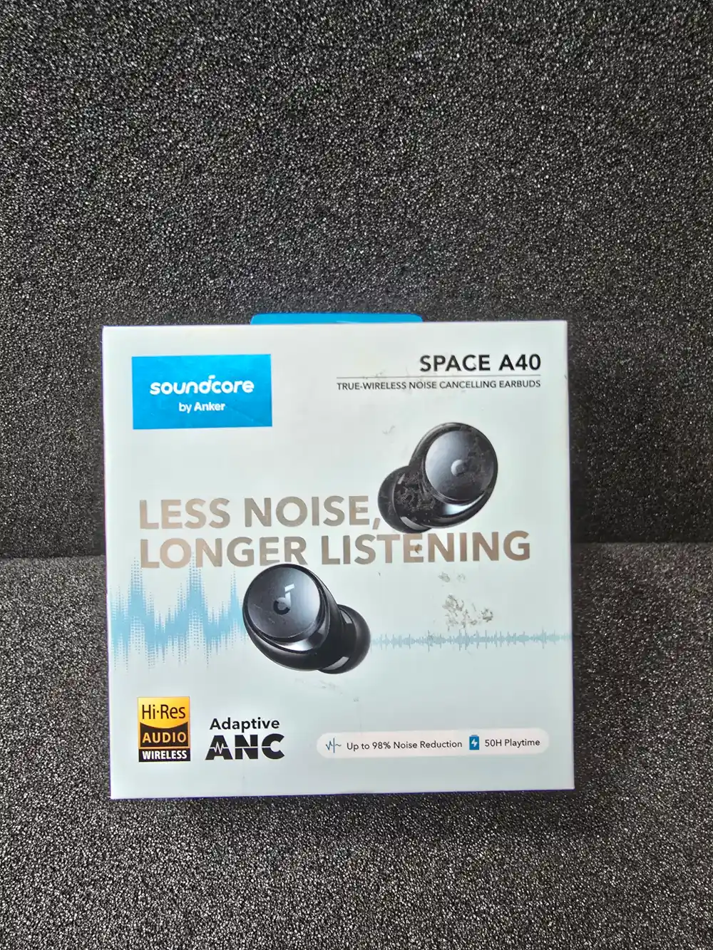 Soundcore Space A40 True-Wireless Noise Cancelling Earbuds – Vorderseite